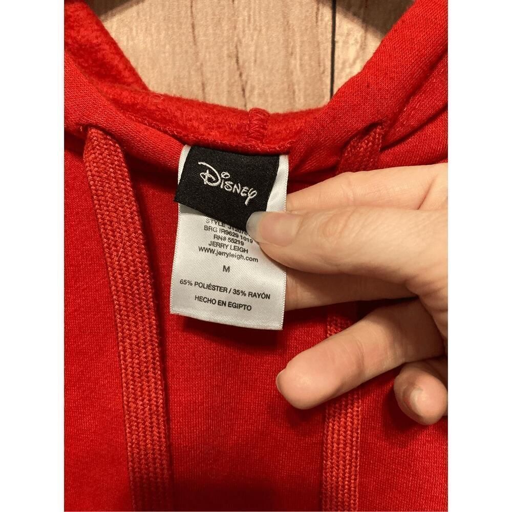 Disney Mickey Mouse Medium red sweatshirt hoodie crop top - Picture 3 of 4